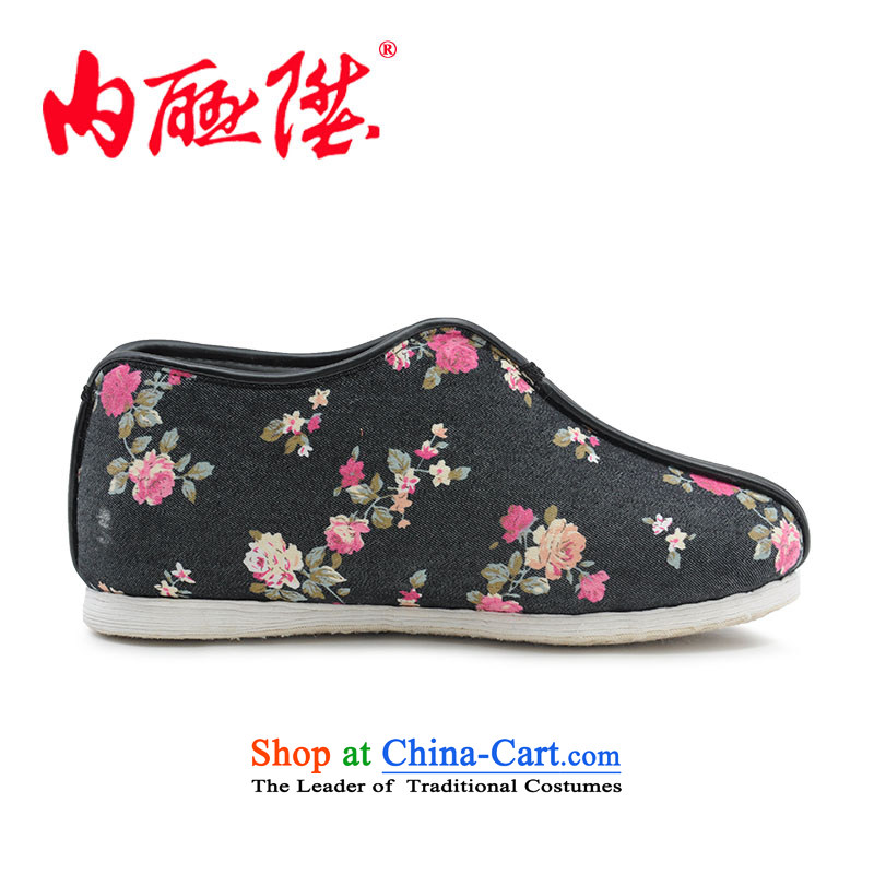 Inline l female cotton shoes hand-thousand-layer encryption for Cotton Denim bottom stylish casual women, cotton shoes of Old Beijing 8285A mesh upper black spend 40, inline l , , , shopping on the Internet
