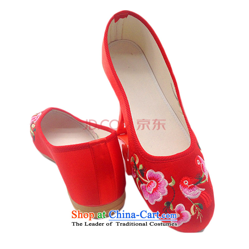Is small and the embroidery of Old Beijing mesh upper with red marriage shoes female CXY14 red 40, is small-mi (LOVELY BEAUTY , , , shopping on the Internet