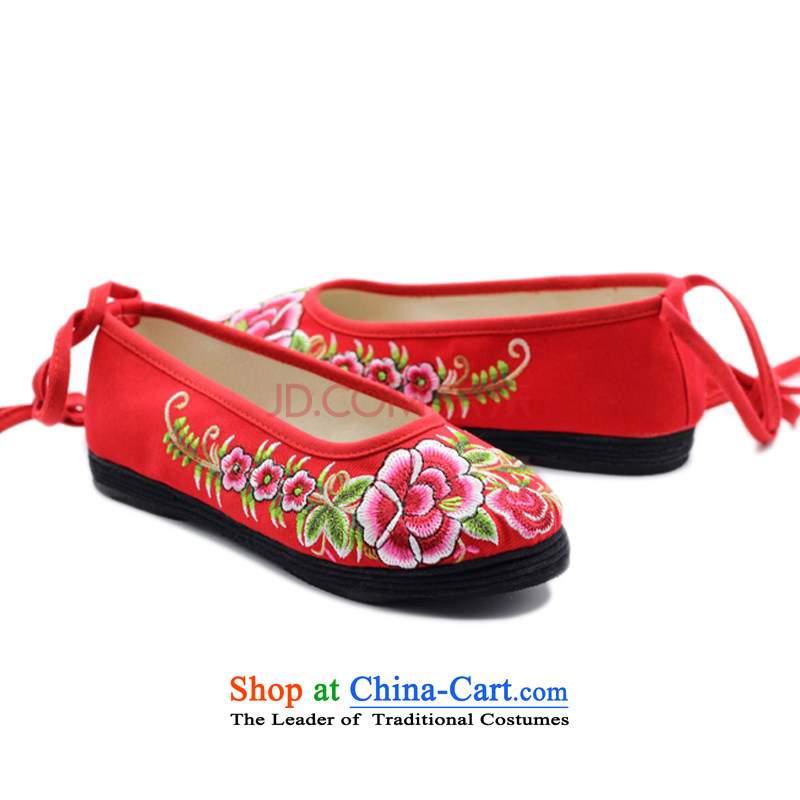 Is small and the old Beijing mesh upper ethnic embroidered shoes ZCA108 womens single red 34, is small-mi (LOVELY BEAUTY , , , shopping on the Internet