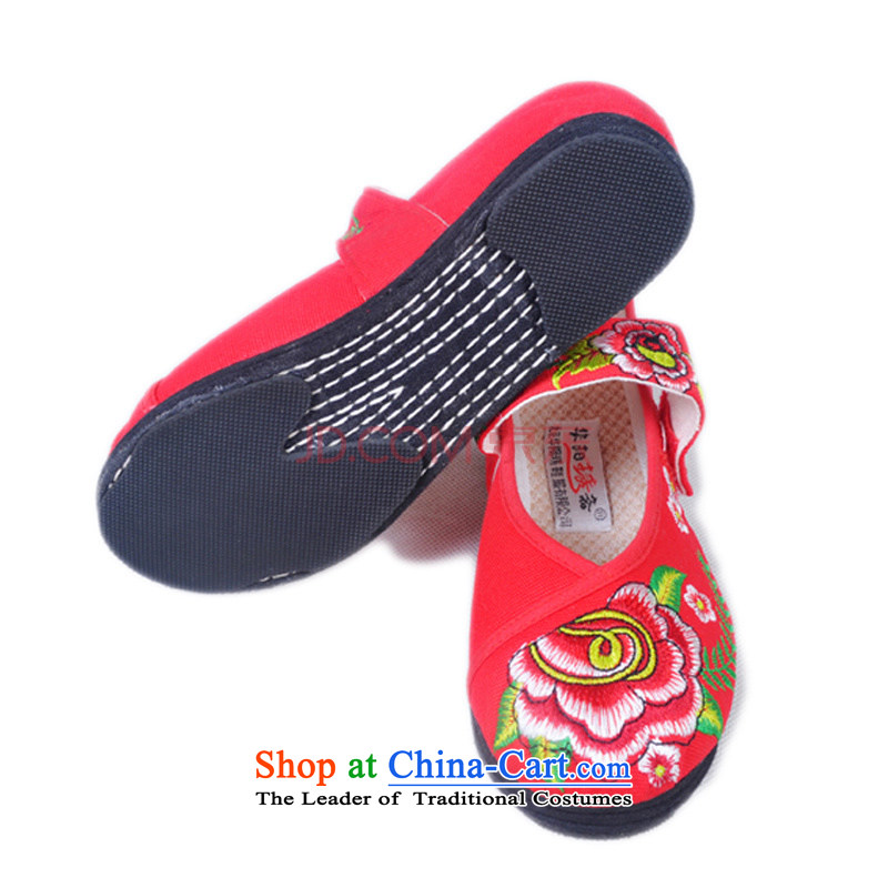 Is small and the old Beijing mesh upper with pure cotton embroidered with Velcro end of thousands of women's shoes ZCA1328 red 37, is small-mi (LOVELY BEAUTY , , , shopping on the Internet