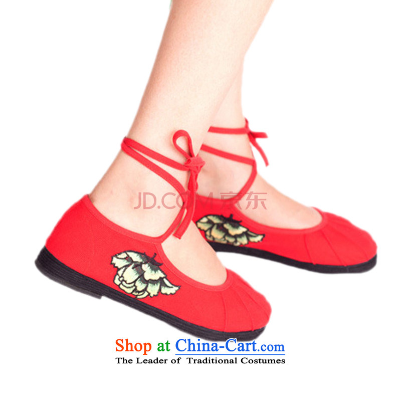 Is small and the old Beijing mesh upper ground strap thousands of embroidered shoes ZCA2012 women - 1 red 36, is small-mi (LOVELY BEAUTY , , , shopping on the Internet