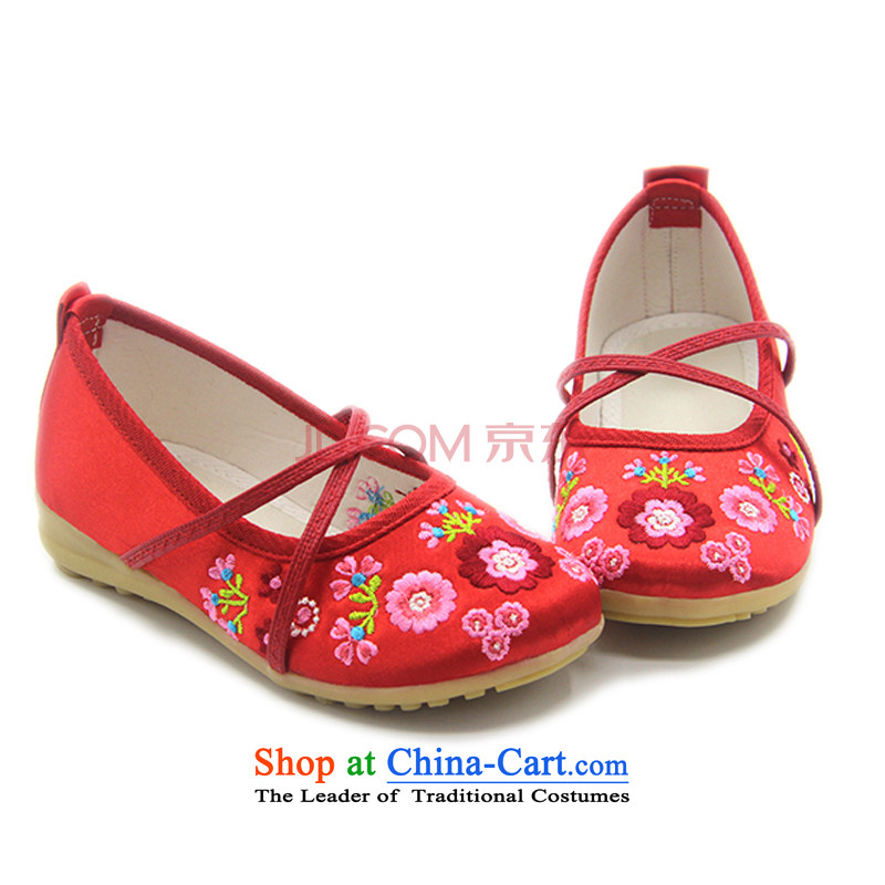 Is small and the old Beijing mesh upper ethnic Children Dance Shoe beef tendon ZCA201 red 16, is small-mi (LOVELY BEAUTY , , , shopping on the Internet