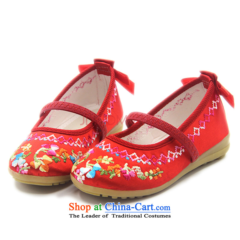 Is small and the old Beijing mesh upper ethnic Children Dance Shoe ZCA206 beef tendon cherry red 19, is small-mi (LOVELY BEAUTY , , , shopping on the Internet