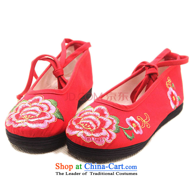Is small and the old Beijing mesh upper end of thousands of ethnic coagulates Mudan ZCA5021 embroidered shoes red 36, is small-mi (LOVELY BEAUTY , , , shopping on the Internet