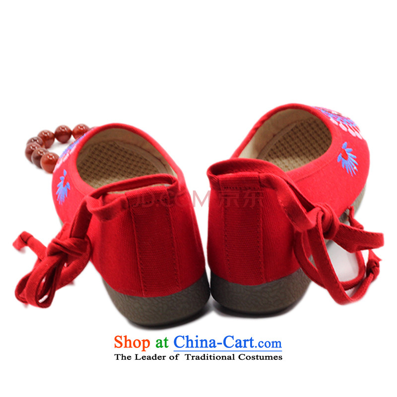 Is small and the tendon backplane national mesh upper air-embroidered shoes ZCA5006 red 35, is small-mi (LOVELY BEAUTY , , , shopping on the Internet