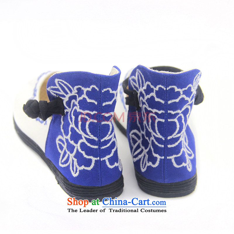 Is small and the ethnic pure cotton hasp thousands ground embroidered shoes ZCA1320 cyan 40 is small-mi (LOVELY BEAUTY , , , shopping on the Internet