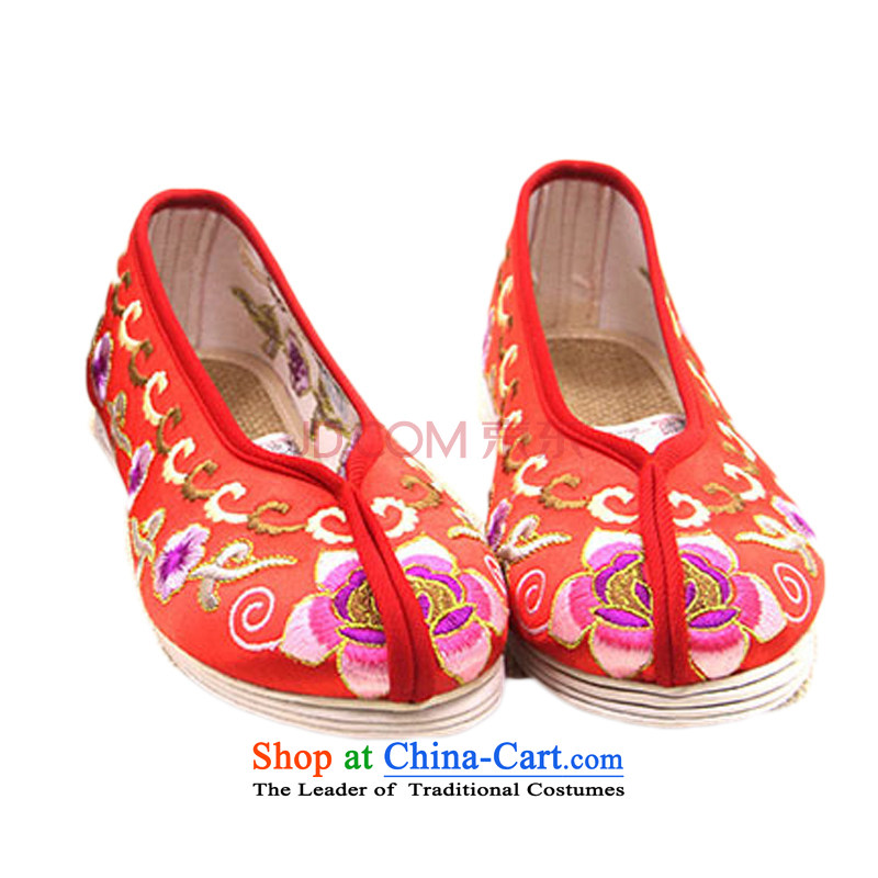 Is small and the bottom layer of thousands of mesh upper Satin gold embroidery ethnic single shoe ZCA801 black 34 is small-mi (LOVELY BEAUTY , , , shopping on the Internet