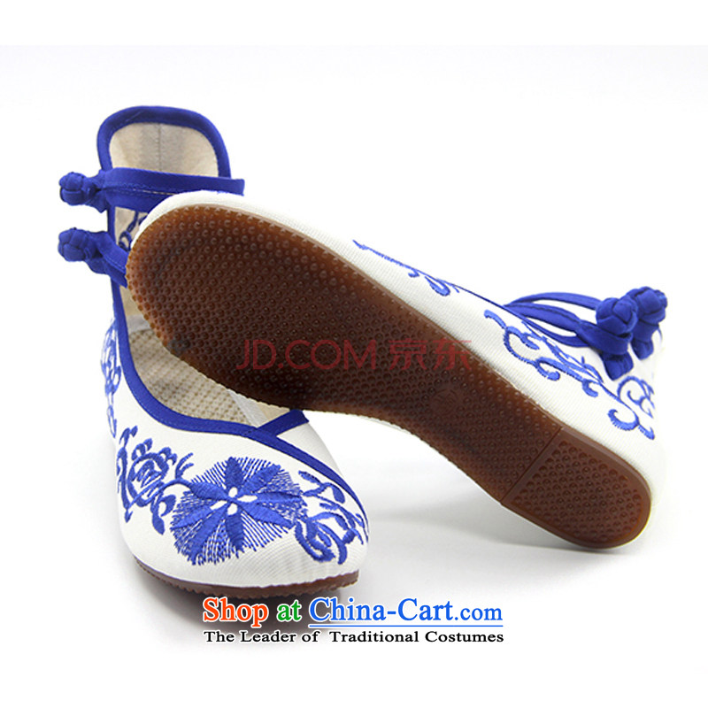 Is small and the ethnic increased within the beef tendon bottom embroidered shoes ZCA131 blue 40, is small-mi (LOVELY BEAUTY , , , shopping on the Internet