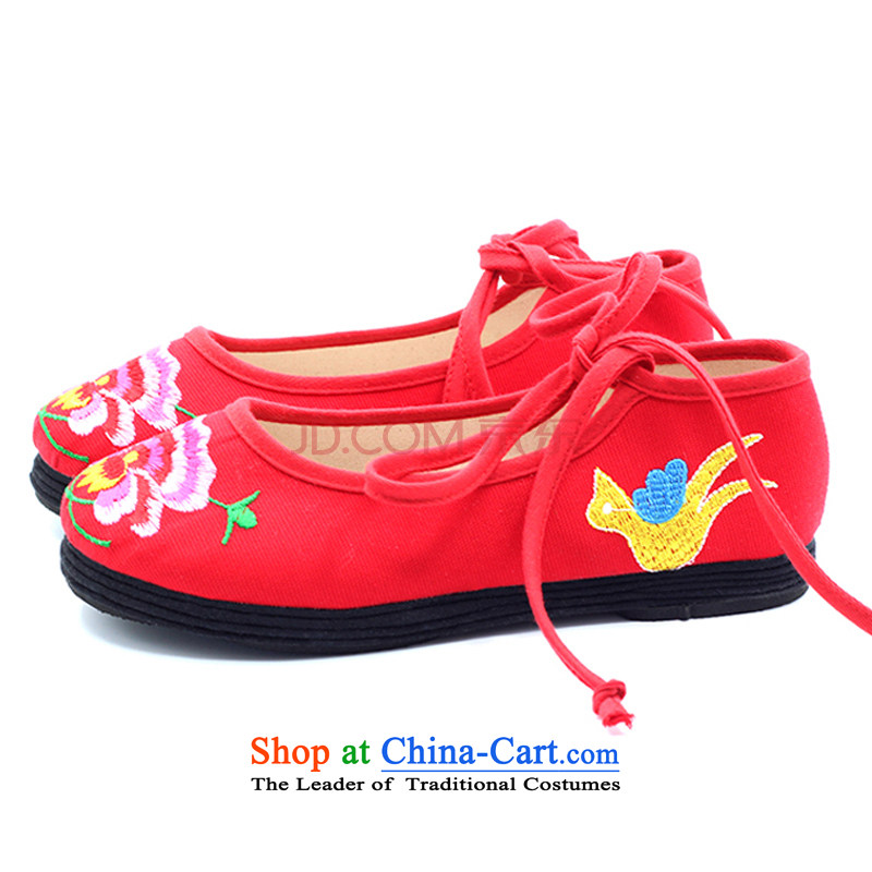 Is small and the old Beijing mesh upper embroidery Pure Cotton Women's Shoe ZCA1006 red 36, is small-mi (LOVELY BEAUTY , , , shopping on the Internet