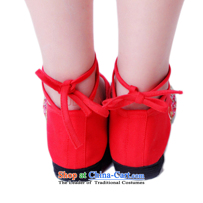 Is small and the old Beijing mesh upper ethnic embroidered shoes ZCA108 womens single red 36, is small-mi (LOVELY BEAUTY , , , shopping on the Internet
