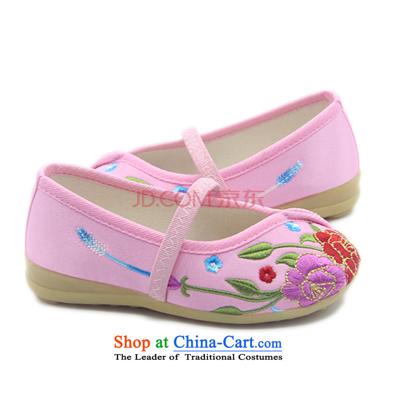 Is small and the ethnic children beef tendon bottom embroidered dance performances home shoes T-06 ZCA, pink 19 is small-mi (LOVELY BEAUTY , , , shopping on the Internet