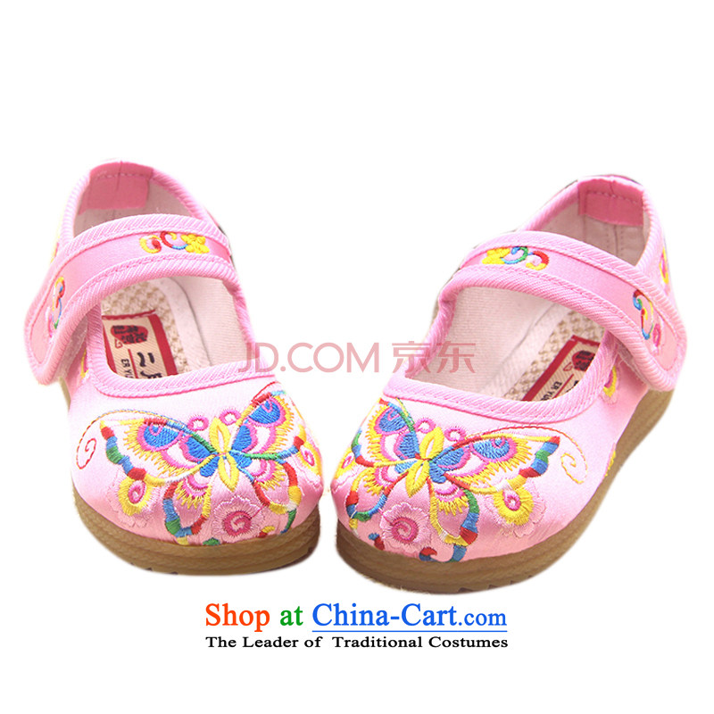 Is small and the Beijing Children shoes embroidered thick beef tendon of ethnic mesh upper ZCA020 pink 18, is small-mi (LOVELY BEAUTY , , , shopping on the Internet