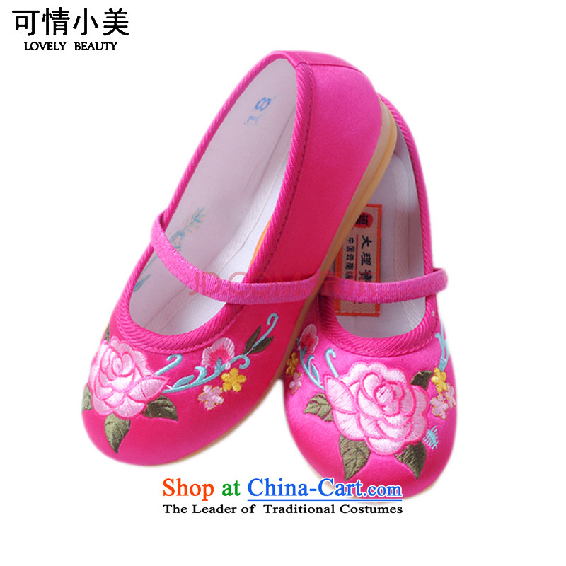 Is small and the mesh upper ethnic embroidery Mudan beef tendon Children Dance Shoe ZCA005 red 20, is small-mi (LOVELY BEAUTY , , , shopping on the Internet