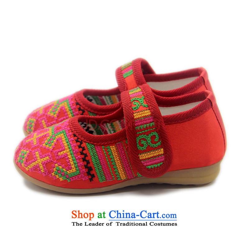 Is small and the children of ethnic cross embroidered home Dance Shoe beef tendon ZCA023 red 15, is small-mi (LOVELY BEAUTY , , , shopping on the Internet