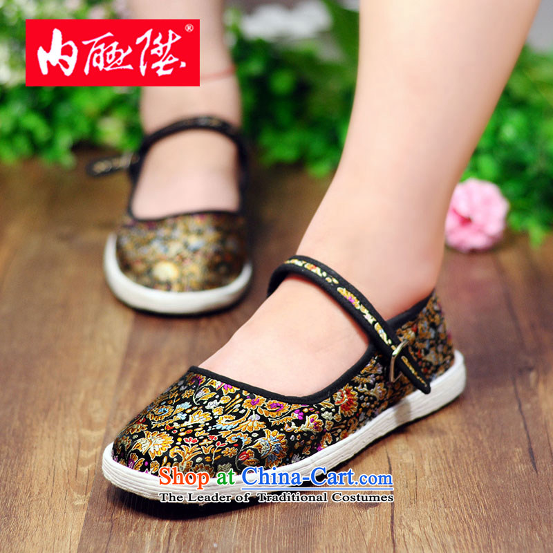 Inline l women shoes mesh upper hand-thousand-layer bottom edge of brocade coverlets generation smart casual old Beijing 8629A mesh upper black suit 37, inline l , , , shopping on the Internet