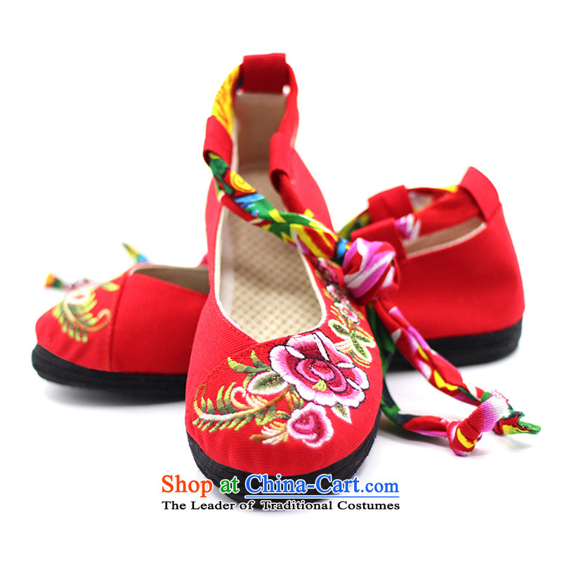The end of the light of Old Beijing mesh upper floor of ethnic thousands of embroidered shoes womens single ZCA, C-7 red 39 pictures, prices, brand platters! The elections are supplied in the national character of distribution, so action, buy now enjoy more preferential! As soon as possible.
