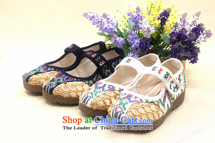 The end of the light of Old Beijing embroidered shoes engraving beef tendon bottom of ethnic sandals ZCA608 blue 40 pictures, prices, brand platters! The elections are supplied in the national character of distribution, so action, buy now enjoy more preferential! As soon as possible.