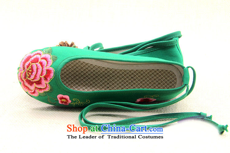 The end of the light of Old Beijing mesh upper floor of ethnic thousands of gold and embroidered shoes ZCA5021 Mudan Green 38 pictures, prices, brand platters! The elections are supplied in the national character of distribution, so action, buy now enjoy more preferential! As soon as possible.