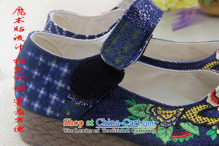 The end of the light of ethnic pure cotton, non-slip thick beef tendon bottom cross embroidered shoes ZCA623 female blue 39 pictures, prices, brand platters! The elections are supplied in the national character of distribution, so action, buy now enjoy more preferential! As soon as possible.