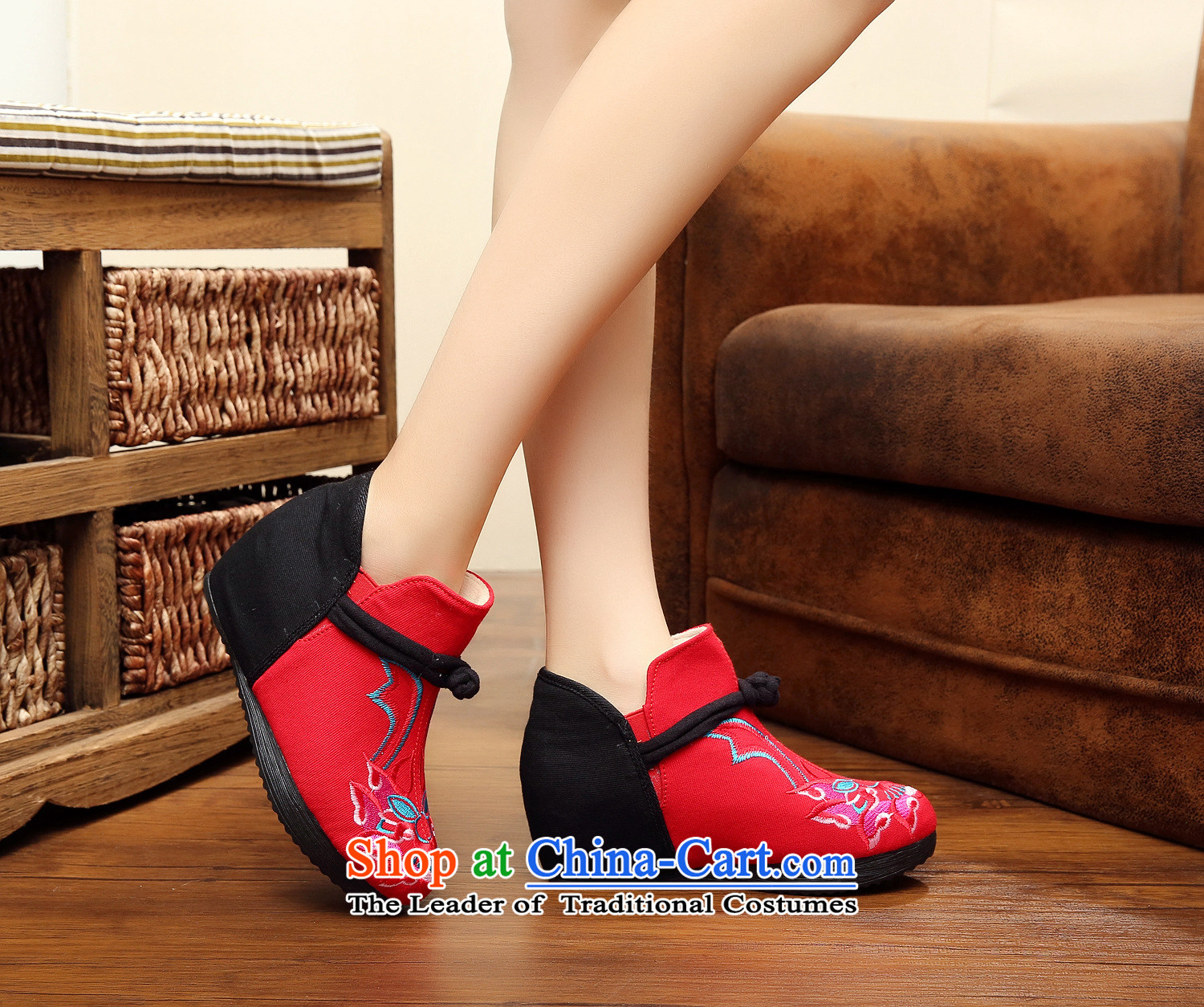2015 Autumn and winter new auspicious embroidered shoes female cotton shoes bootie thick warm beef tendon bottom slope xhx with black 38 pictures, prices, brand platters! The elections are supplied in the national character of distribution, so action, buy now enjoy more preferential! As soon as possible.