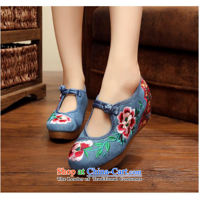 5 cm camellias ethnic old Beijing embroidered shoes women shoes with soft bottoms slope Oxford increased within the shoes xhx red 40, Charles (CHANVENUEL) , , , shopping on the Internet