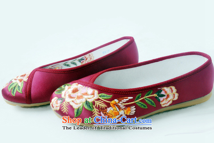 Is small and the old Beijing mesh upper ethnic Mudan embroidery beef tendon bottom womens single shoe ZCA002 Cherry Red 35 pictures, prices, brand platters! The elections are supplied in the national character of distribution, so action, buy now enjoy more preferential! As soon as possible.