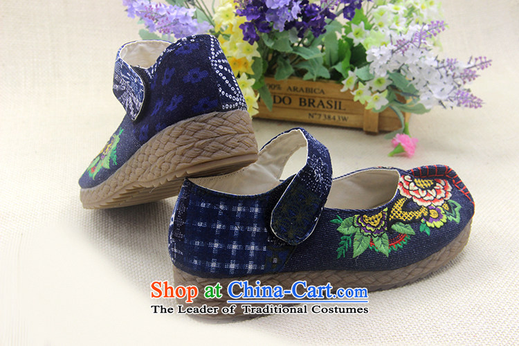Is small and the ethnic pure cotton, non-slip thick beef tendon bottom cross embroidered shoes ZCA623 female blue 38 pictures, prices, brand platters! The elections are supplied in the national character of distribution, so action, buy now enjoy more preferential! As soon as possible.