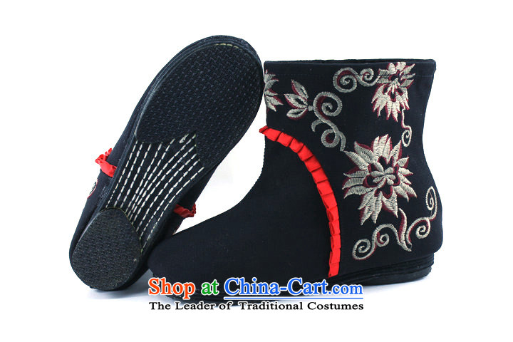 New Women's boots embroidered shoes trend then boots embroidered shoes of Old Beijing women shoes black 37 mesh upper picture, prices, brand platters! The elections are supplied in the national character of distribution, so action, buy now enjoy more preferential! As soon as possible.