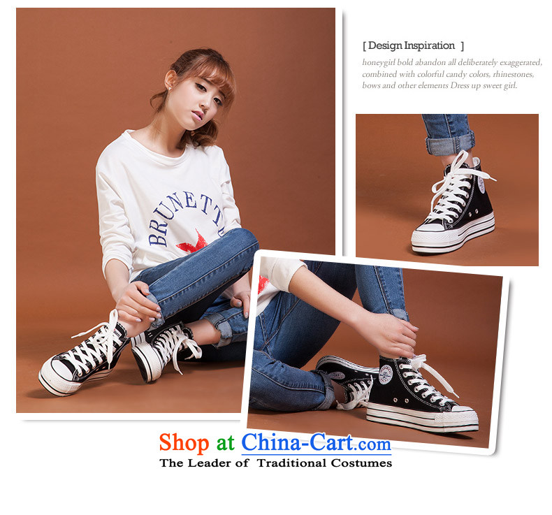 The classic cake with thick video graphics high-thin tether canvas shoes, casual women shoes black  37 pictures, prices, brand platters! The elections are supplied in the national character of distribution, so action, buy now enjoy more preferential! As soon as possible.