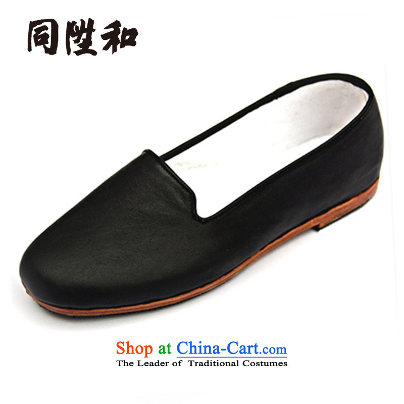 The l and all leather upper with mesh backplane Ms. manually old Beijing mesh upper layer cowhide shoe and apply glue to the bottom tabs on the small leather upper leather black?36