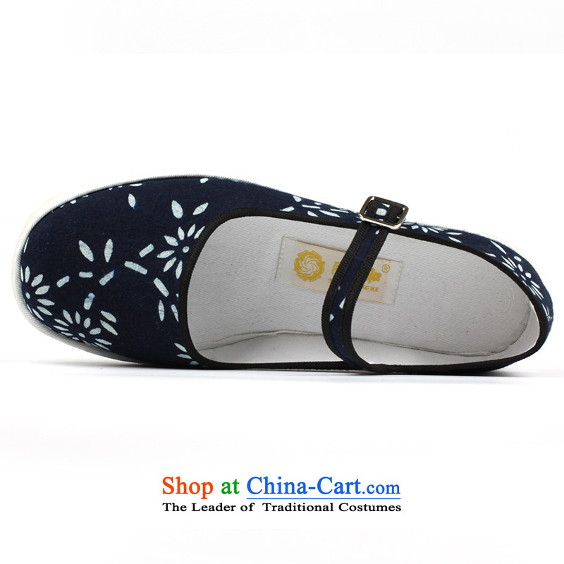 The l and thousands of Ms. bottom manually traditional old Beijing mesh upper mesh upper female boutique batik generation blue 34, with l and shopping on the Internet has been pressed.