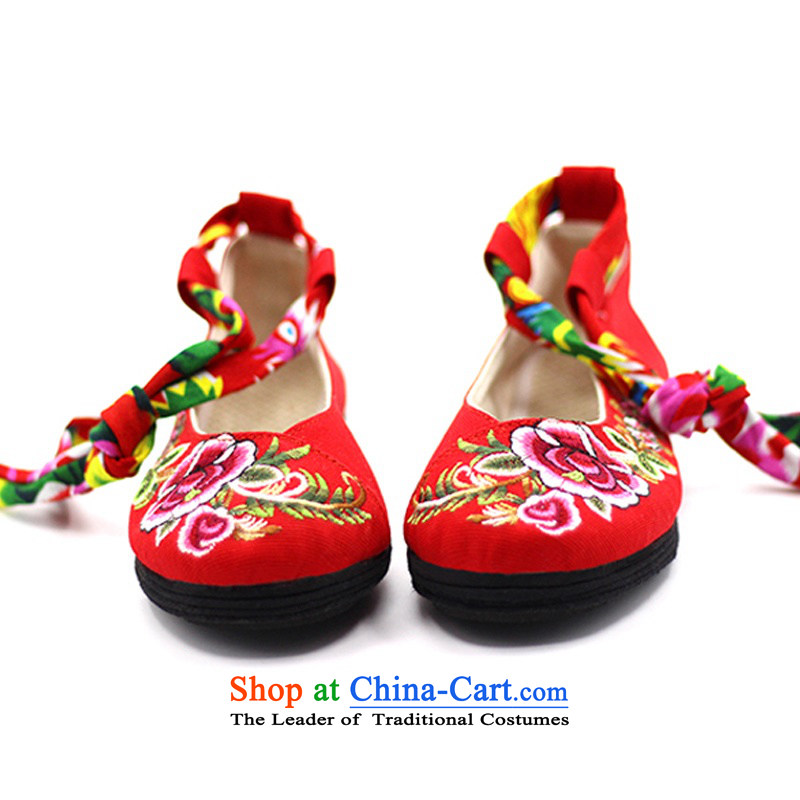 Is small and the old Beijing mesh upper end of thousands of ethnic embroidered shoes womens single ZCA, C-7 red 38, is small-mi (LOVELY BEAUTY , , , shopping on the Internet