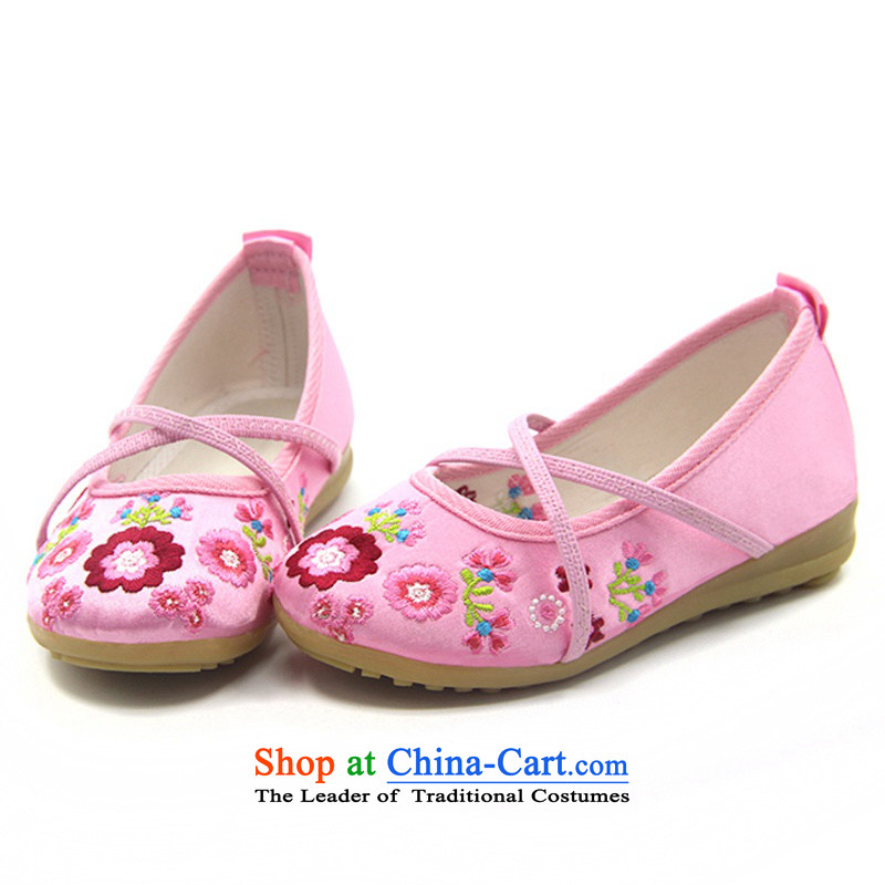Is small and the children's dance of ethnic fabric shoes beef tendon ZCA201 pink 15, is small-mi (LOVELY BEAUTY , , , shopping on the Internet