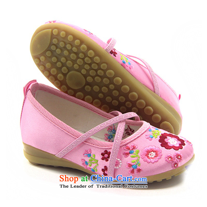 Is small and the children's dance of ethnic fabric shoes beef tendon ZCA201 pink 15, is small-mi (LOVELY BEAUTY , , , shopping on the Internet