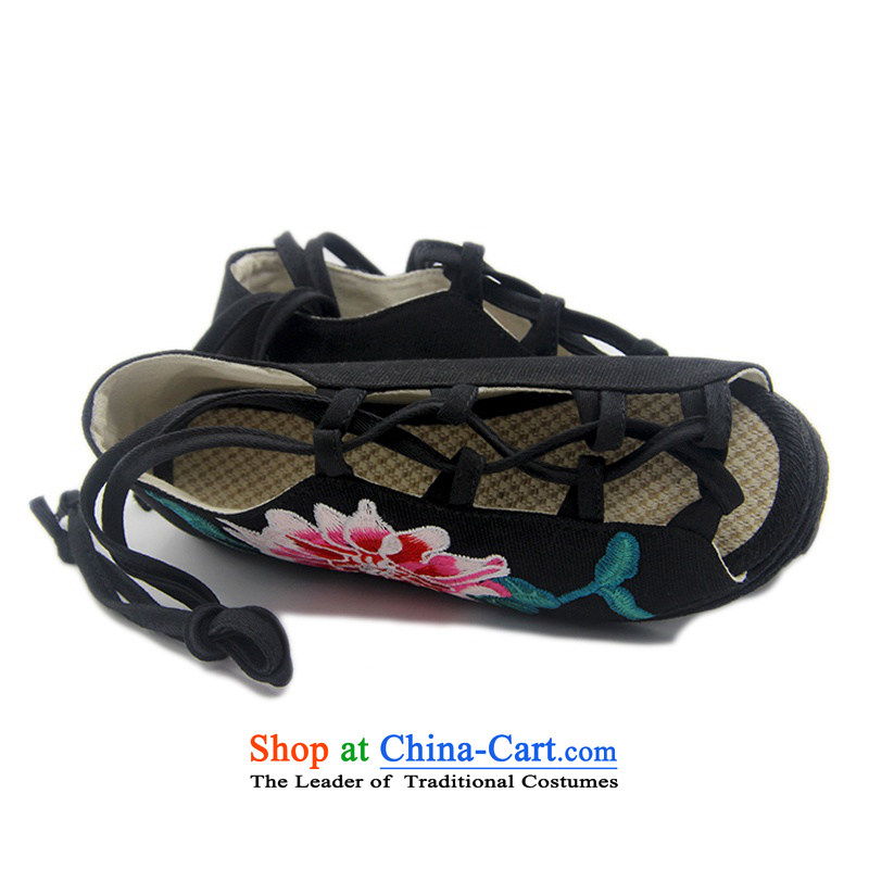 Is small and the old Beijing mesh upper ethnic embroidered with thousands of bottom black 36 May ZCA015 sandals are small-mi (LOVELY BEAUTY , , , shopping on the Internet