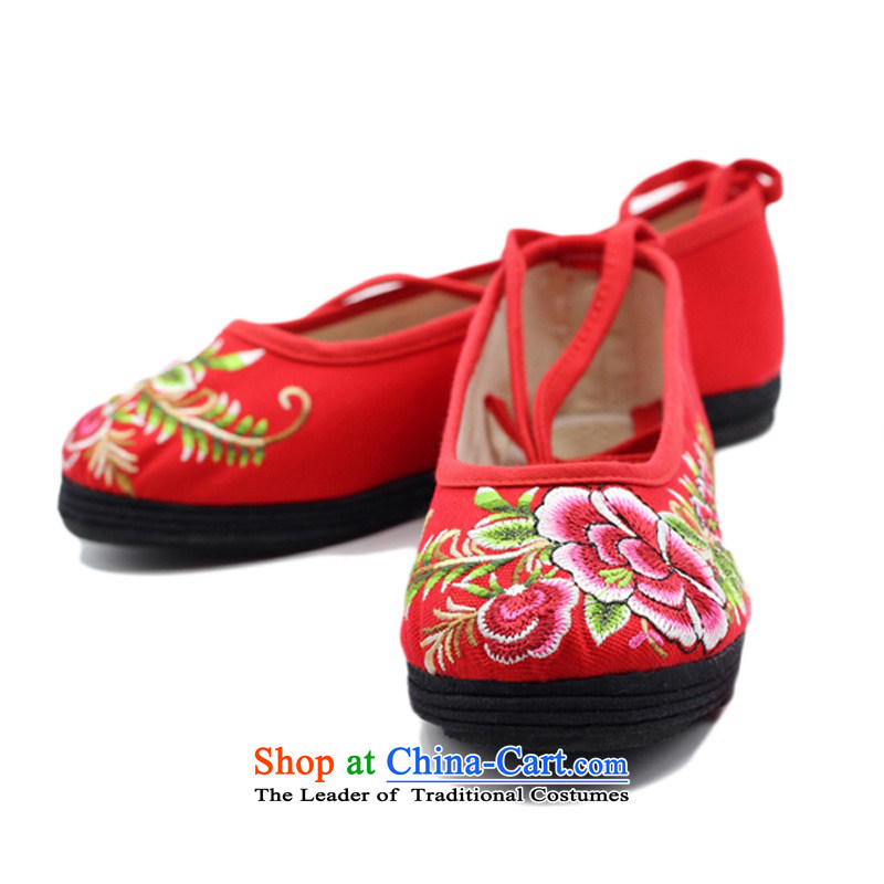 Is small and the old Beijing mesh upper ethnic embroidered shoes ZCA108 womens single red 35, is small-mi (LOVELY BEAUTY , , , shopping on the Internet