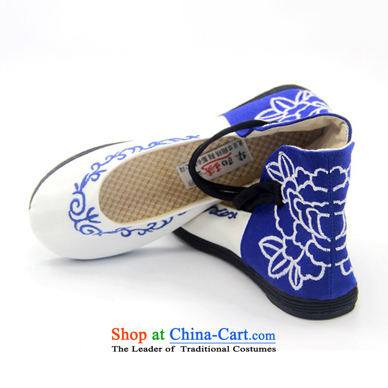 Is small and the ethnic pure cotton hasp thousands ground embroidered shoes ZCA1320 cyan 39 is small-mi (LOVELY BEAUTY , , , shopping on the Internet