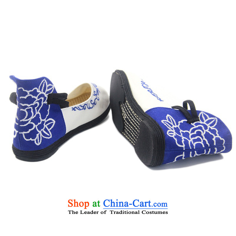 Is small and the ethnic pure cotton hasp thousands ground embroidered shoes ZCA1320 cyan 39 is small-mi (LOVELY BEAUTY , , , shopping on the Internet