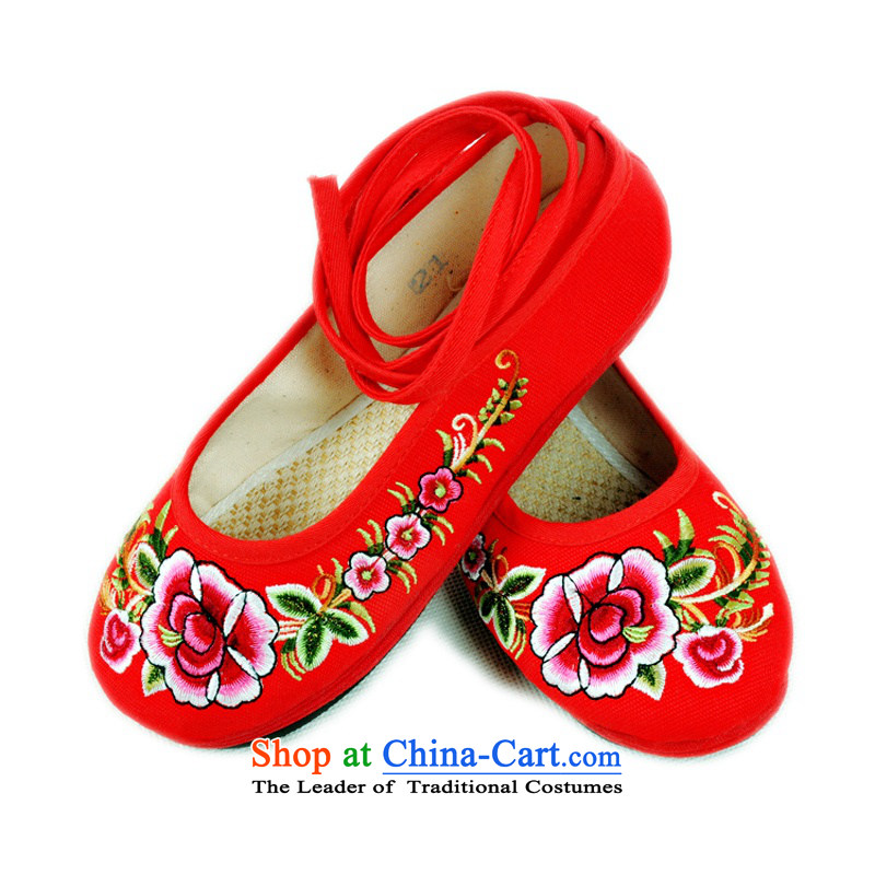 Is small and the old Beijing mesh upper ethnic pure cotton embroidered shoes Children Dance ZCA, T01 red 15, is small-mi (LOVELY BEAUTY , , , shopping on the Internet