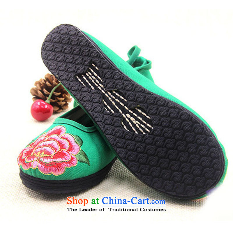 Is small and the old Beijing mesh upper end of thousands of ethnic coagulates peony embroidered shoes ZCA5021 Green 34 is small-mi (LOVELY BEAUTY , , , shopping on the Internet