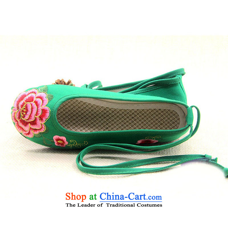 Is small and the old Beijing mesh upper end of thousands of ethnic coagulates peony embroidered shoes ZCA5021 Green 34 is small-mi (LOVELY BEAUTY , , , shopping on the Internet