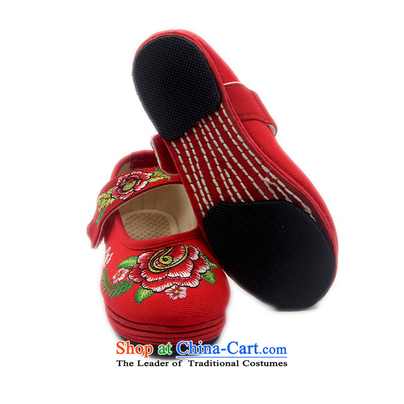 Is small and the old Beijing Children embroidered shoes cotton fabric of ethnic Children Dance Shoe ZCA, T-10 red 17, is small-mi (LOVELY BEAUTY , , , shopping on the Internet