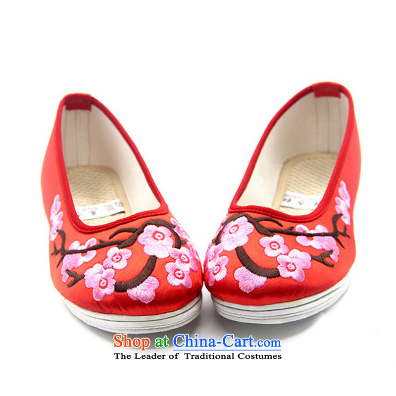Is small and the old Beijing mesh upper ethnic Phillips-head end of thousands of women embroidered shoes ZCA2038 single red 37, is small-mi (LOVELY BEAUTY , , , shopping on the Internet