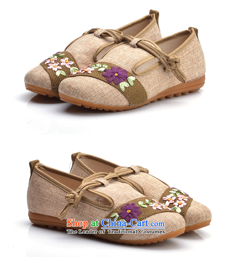In spring and summer 16 years old Beijing New mesh upper for women of ethnic embroidered shoes with fine linen flat bottom single shoe beige 36 pictures, prices, brand platters! The elections are supplied in the national character of distribution, so action, buy now enjoy more preferential! As soon as possible.