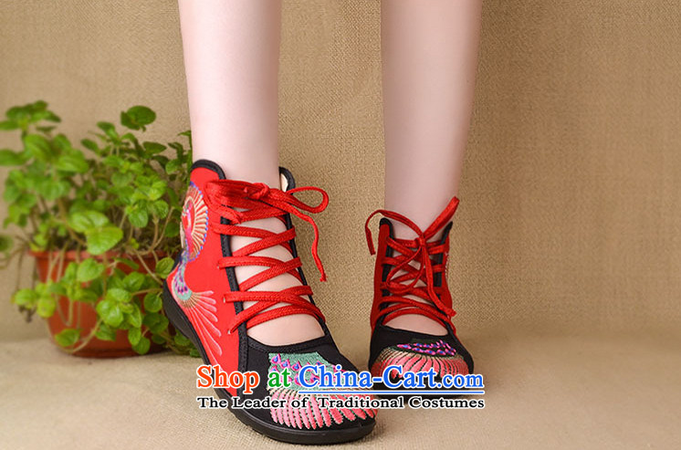 Pick the 2015 autumn and winter of Old Beijing mesh upper women shoes embroidered Dance Shoe cross-Strap-flat bottom single shoe ethnic mother square dancing shoes black 37 pictures, prices, brand platters! The elections are supplied in the national character of distribution, so action, buy now enjoy more preferential! As soon as possible.