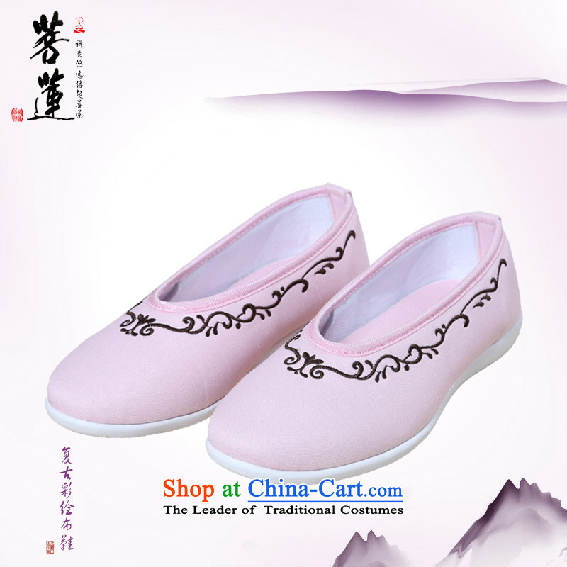 The pursuit of nostalgia for the flax shoe Lin China wind-pong shoes women hand painted art low state embroidered shoes spring, summer, autumn, Orange Red So- yeon of 39 , , , shopping on the Internet