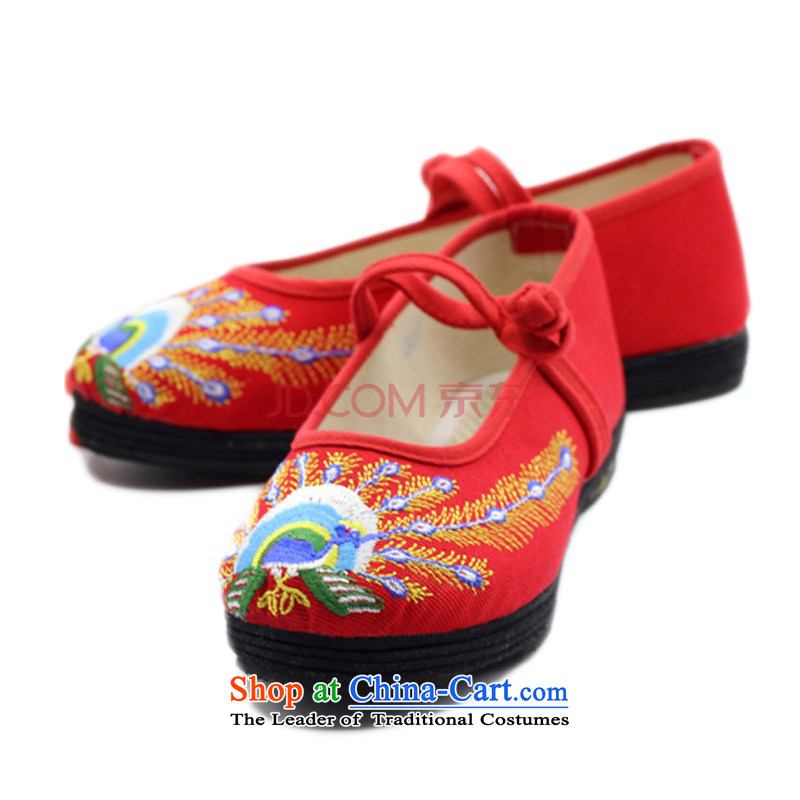 Is small and the classic old shoes embroidered ethnic promotion thousands of women's shoes ZCA1330 bottom red 34, is small-mi (LOVELY BEAUTY , , , shopping on the Internet