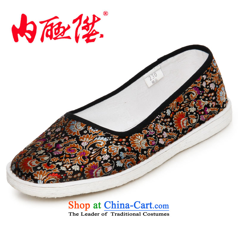 Inline l women shoes mesh upper hand bottom-gon thousands of thousands yuan shoe polish tapestries sea is smart casual old Beijing?8716A mesh upper?black suit?37