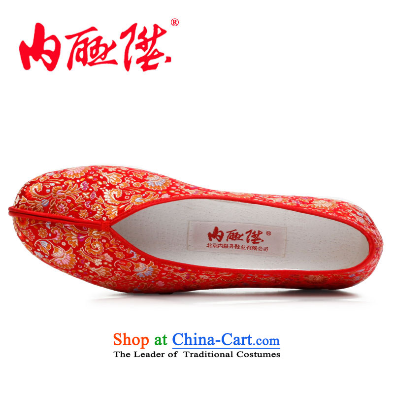 The woman shoes mesh upper hand thousands of bottom-mesh upper with encryption red brocade coverlets stylish casual shoes 8261FA old Beijing Red 40 XL, inline l , , , shopping on the Internet