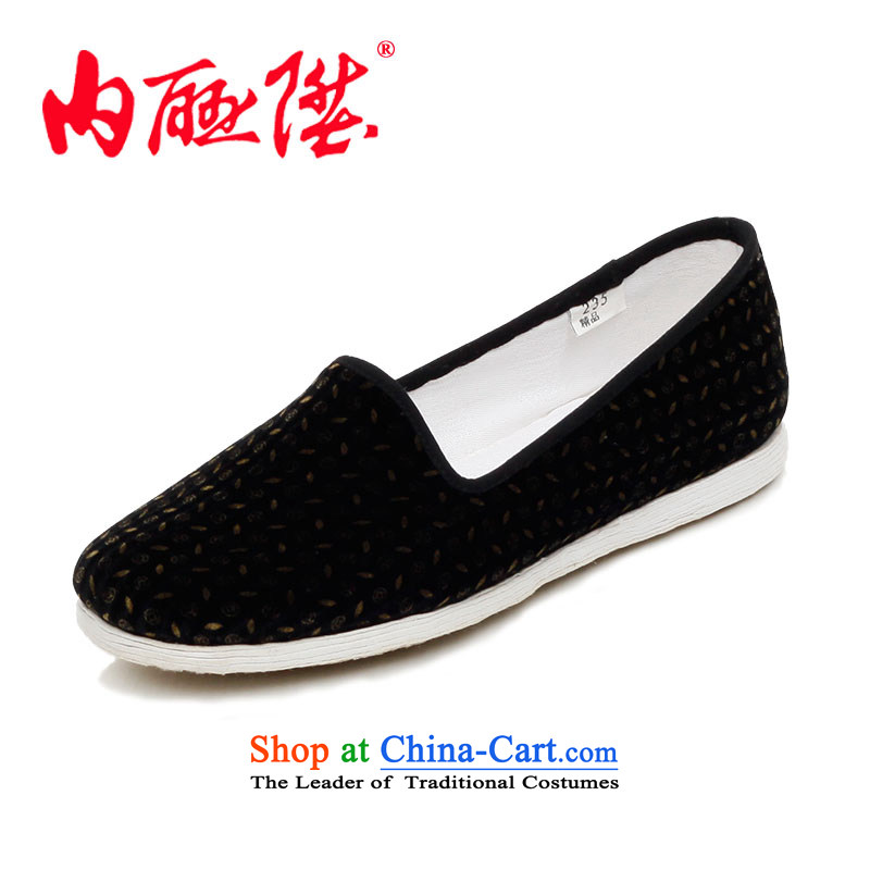 Inline l women shoes mesh upper hand bottom layer synthetic fiber gigabit encryption, smart casual shoes on the old Beijing 8233A mesh upper black 36